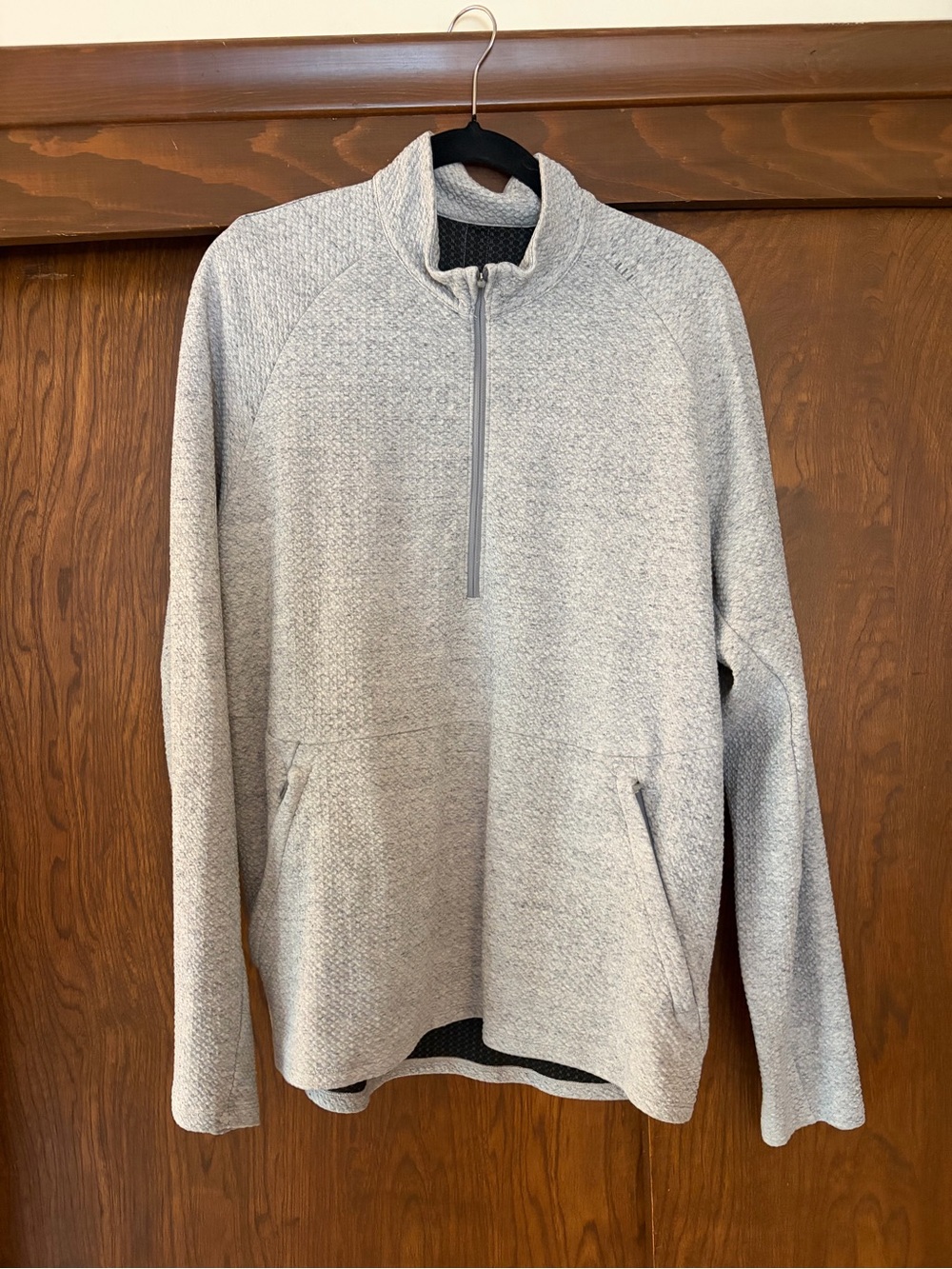 lululemon athletica Men's Light Gray Quarter‑Zip Sweater